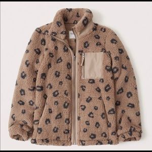 Abercrombie & Fitch Leopard Sherpa Jacket!XS-NWT!